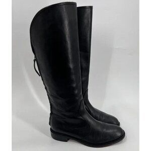 Johnston Murphy Vero Cuoio Knee High Black Leather Riding Boots Womens Size 8M